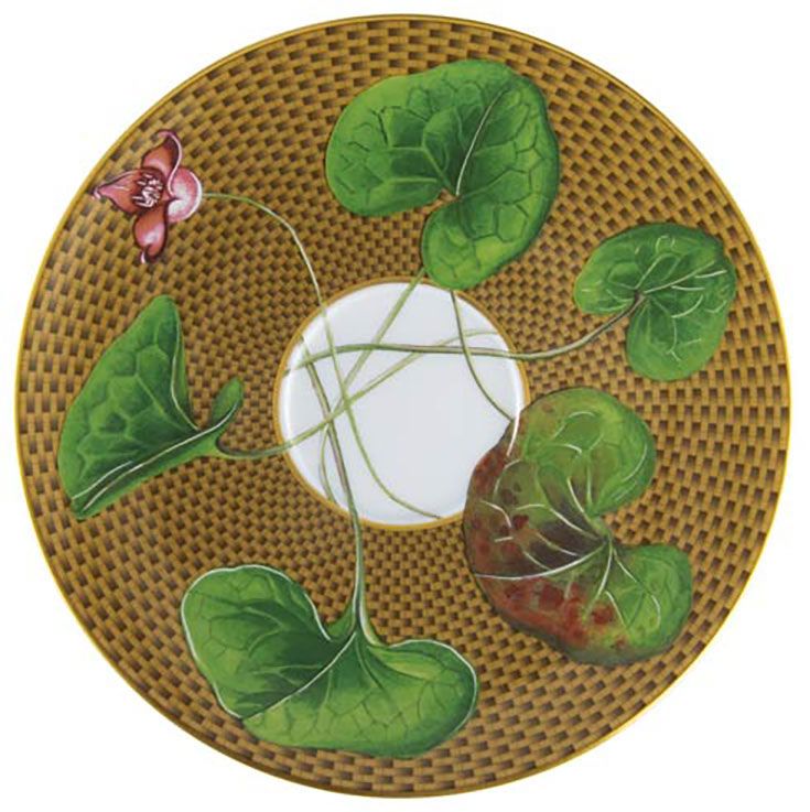 Raynaud Tresor Fleuri Marron Asarum Tea Saucer Extra D-6.9 Inch 0657-37-351017SB, MPN: 0657-37-3510…