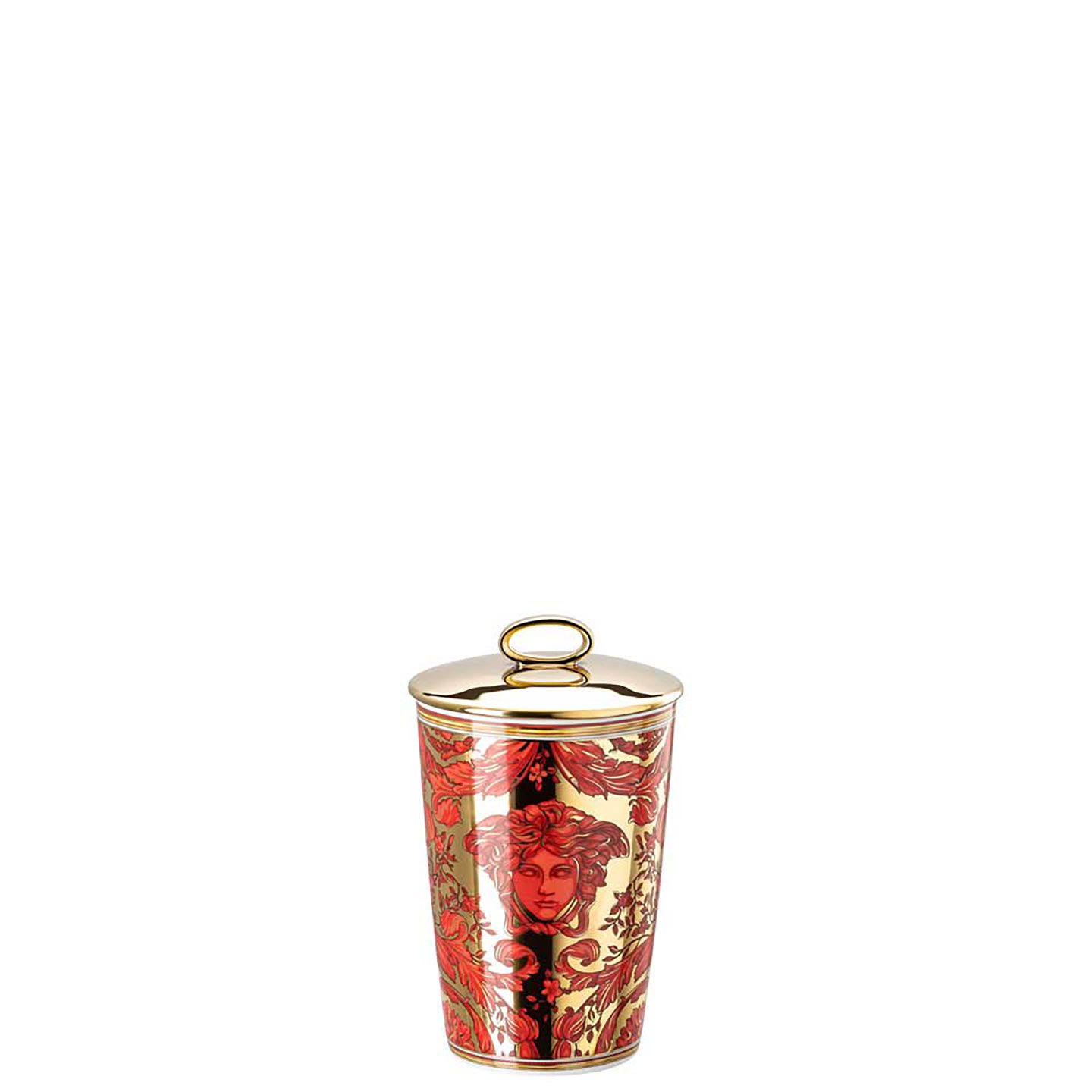 Versace Medusa Garland Red Scented Votive with Lid 5 1/2 Inch 14402-409958-24868, MPN: 14402-409958…