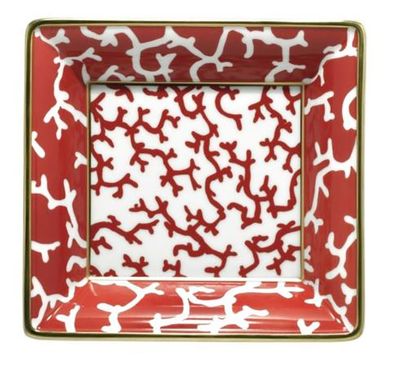 Raynaud Cristobal Red Trinket Tray 6.69 X 6.5 Inch Gift Box 0112-33-601817, MPN: 0112-33-601817,