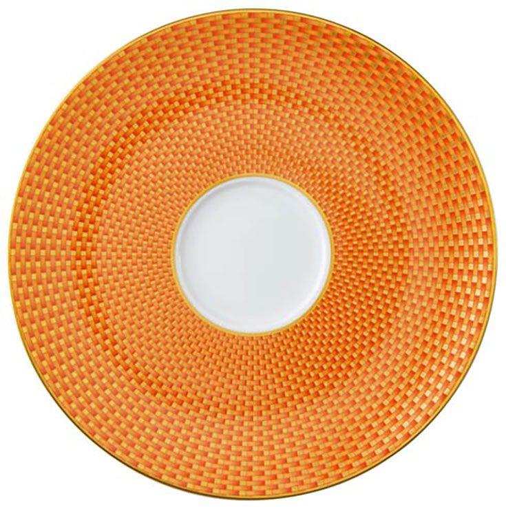 Raynaud Tresor Orange Tea Saucer N1 17.5 cm. 6.89 Inch Diameter 0550-37-351017SB, MPN: 0550-37-3510…