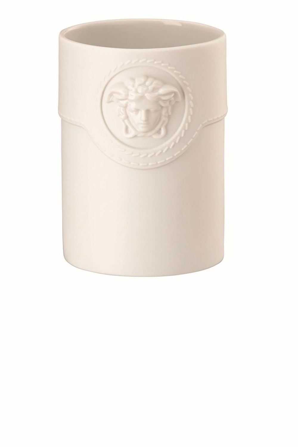 Versace La Medusa Mini Vase Cylindrical White 4 Inch 14630-100115-26010, MPN: 14630-100115-26010, 7…