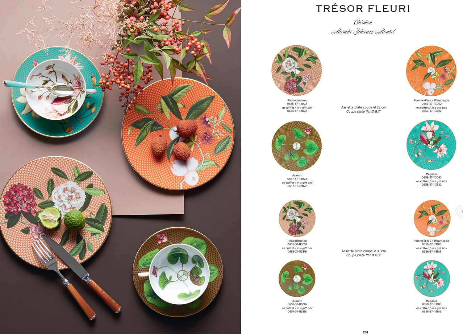Raynaud Tresor Fleuri Beige Rhododendron Gift Box For 2 Tea Cups And Saucers Extra 4.49 Inch 0655-3…