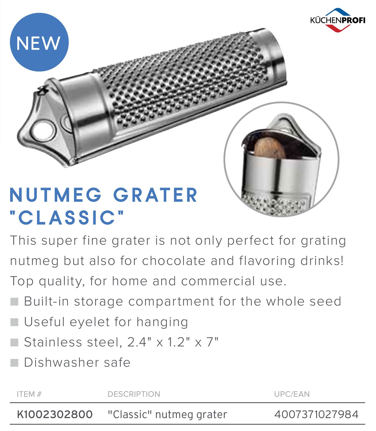 Frieling Classic Nutmeg grater, MPN: K1002302800, UPC/EAN: 4007371027984