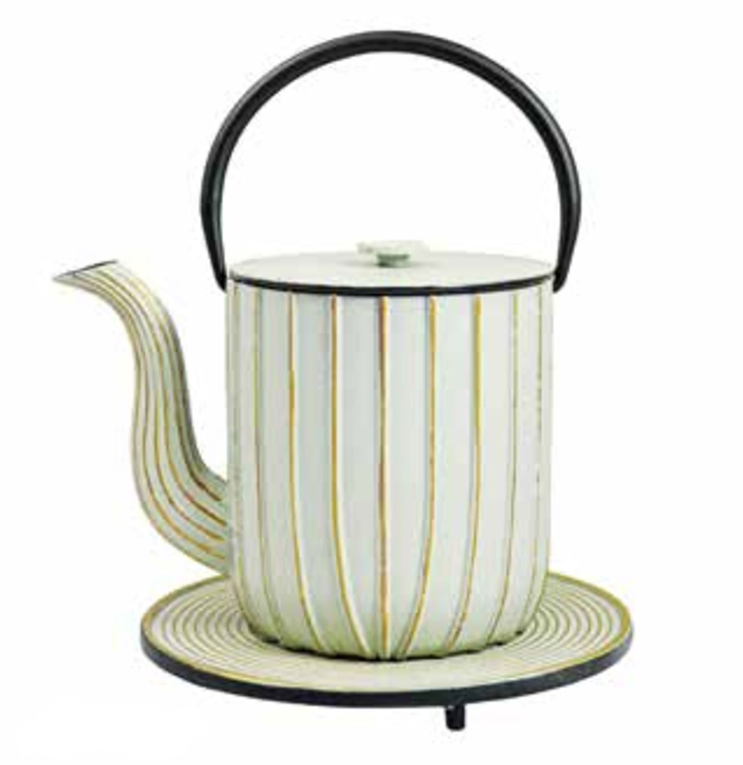 Frieling Mariage Cast Iron Teapot with trivet White Gold 34 fl. oz., MPN: J25726, UPC/EAN: 42603772…