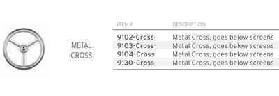 Frieling Metal Cross Under Screen-0104 &amp; 0144, MPN: 9104-CROSS, UPC/EAN: 728547999297