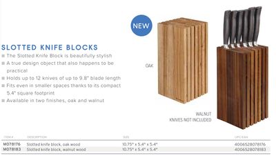 Frieling Slotted Knife Block Walnut 5.4 x 5.4 x 10.75 Inch, MPN: M078183, UPC/EAN: 4006528078183