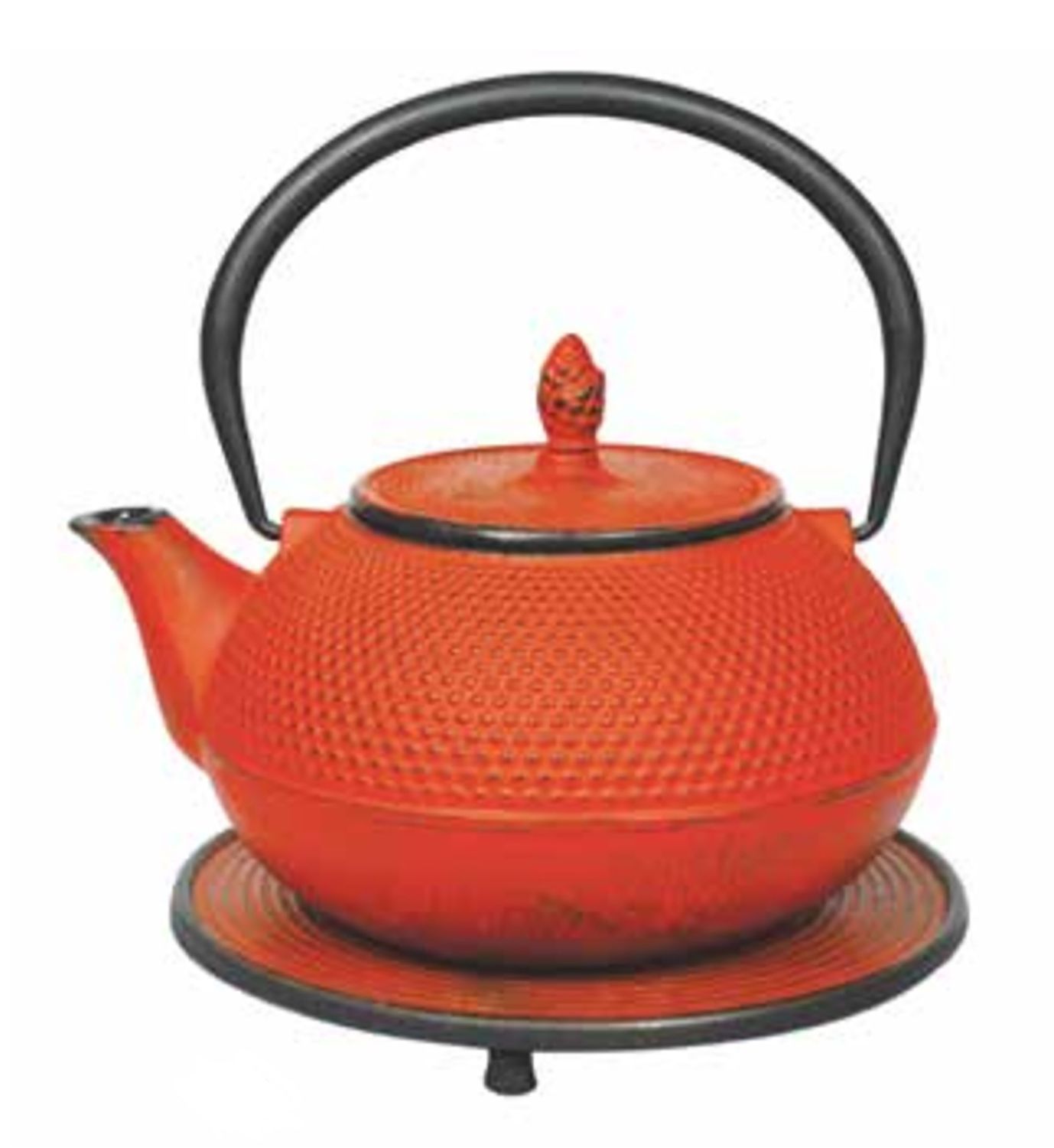 Frieling Arare Cast Iron Teapot with trivet Red 40 fl. oz., MPN: J25910, UPC/EAN: 4260377259104