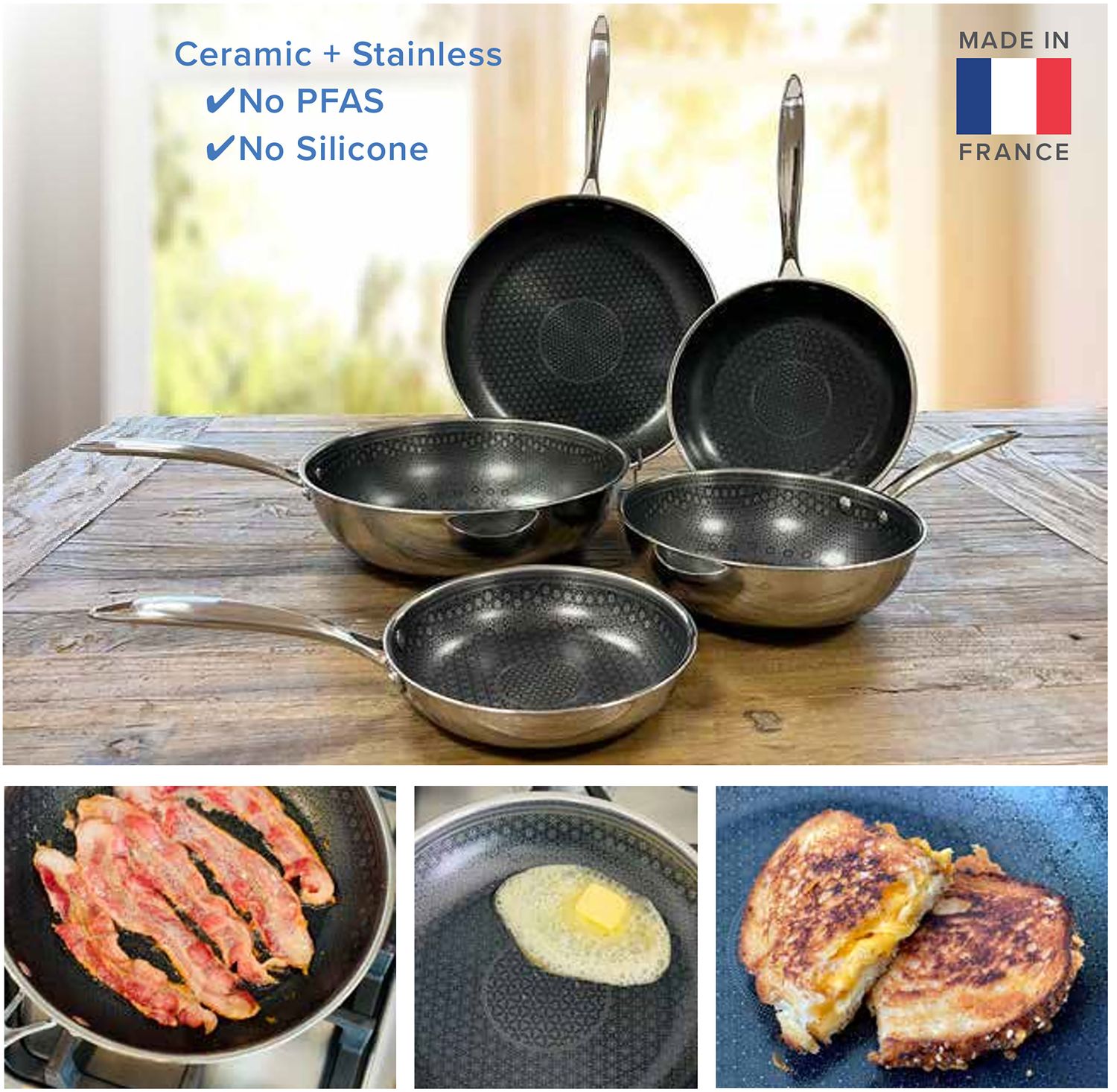Frieling Black Cube CeramicQR Fry Pan 9.5 Inch Diameter, MPN: BCC2124, UPC/EAN: 728547211245