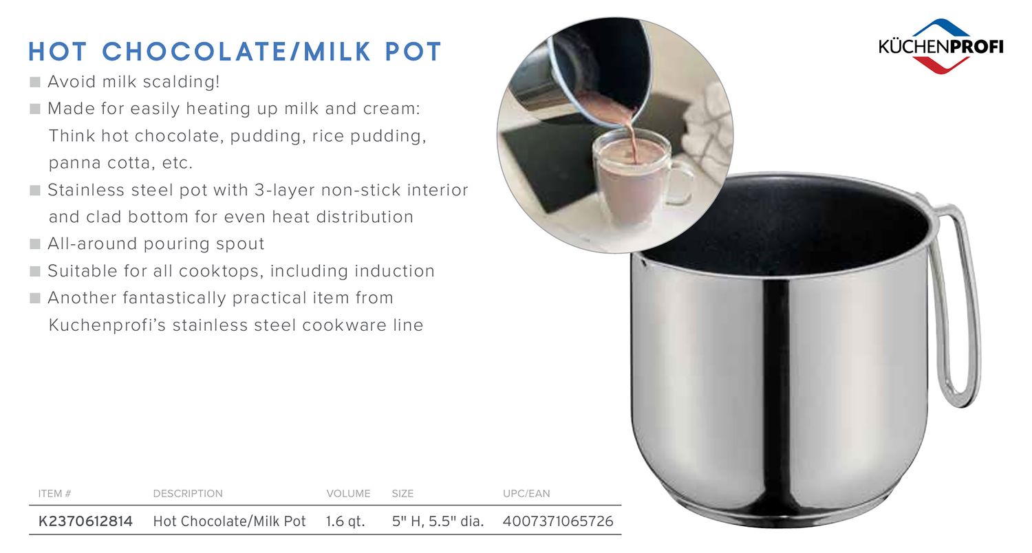 Frieling Hot Chocolate Milk Pot 1.6 Qt. 5.5 Inch Diameter, MPN: K2370612814, UPC/EAN: 4007371065726