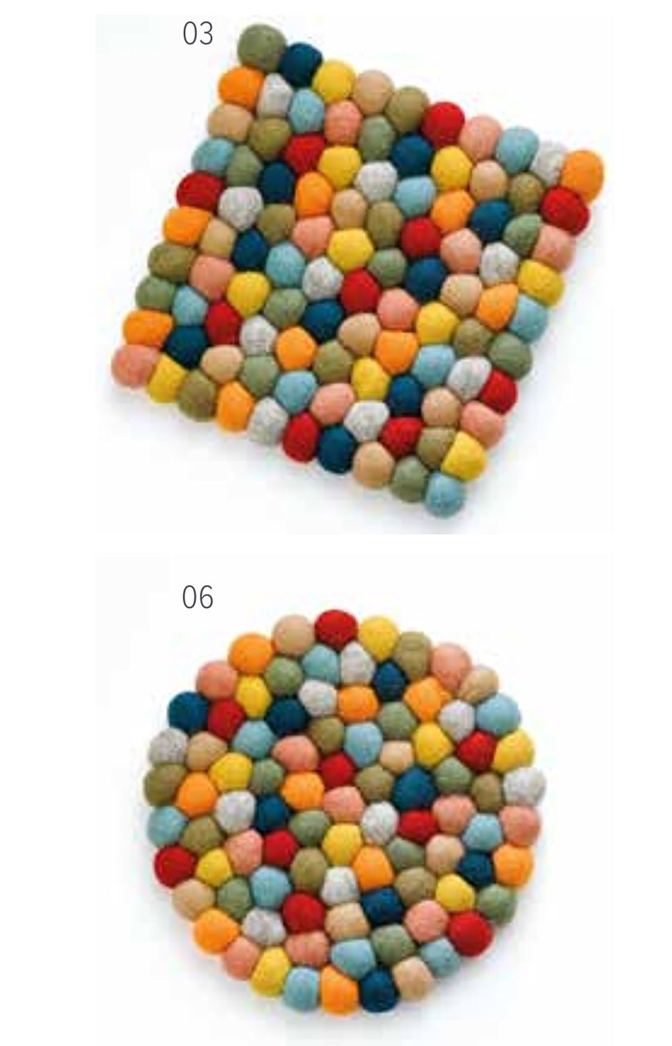 Frieling Colore Virgin Wool Trivet Round 8 Inch Diameter, MPN: C469936, UPC/EAN: 4017166469936
