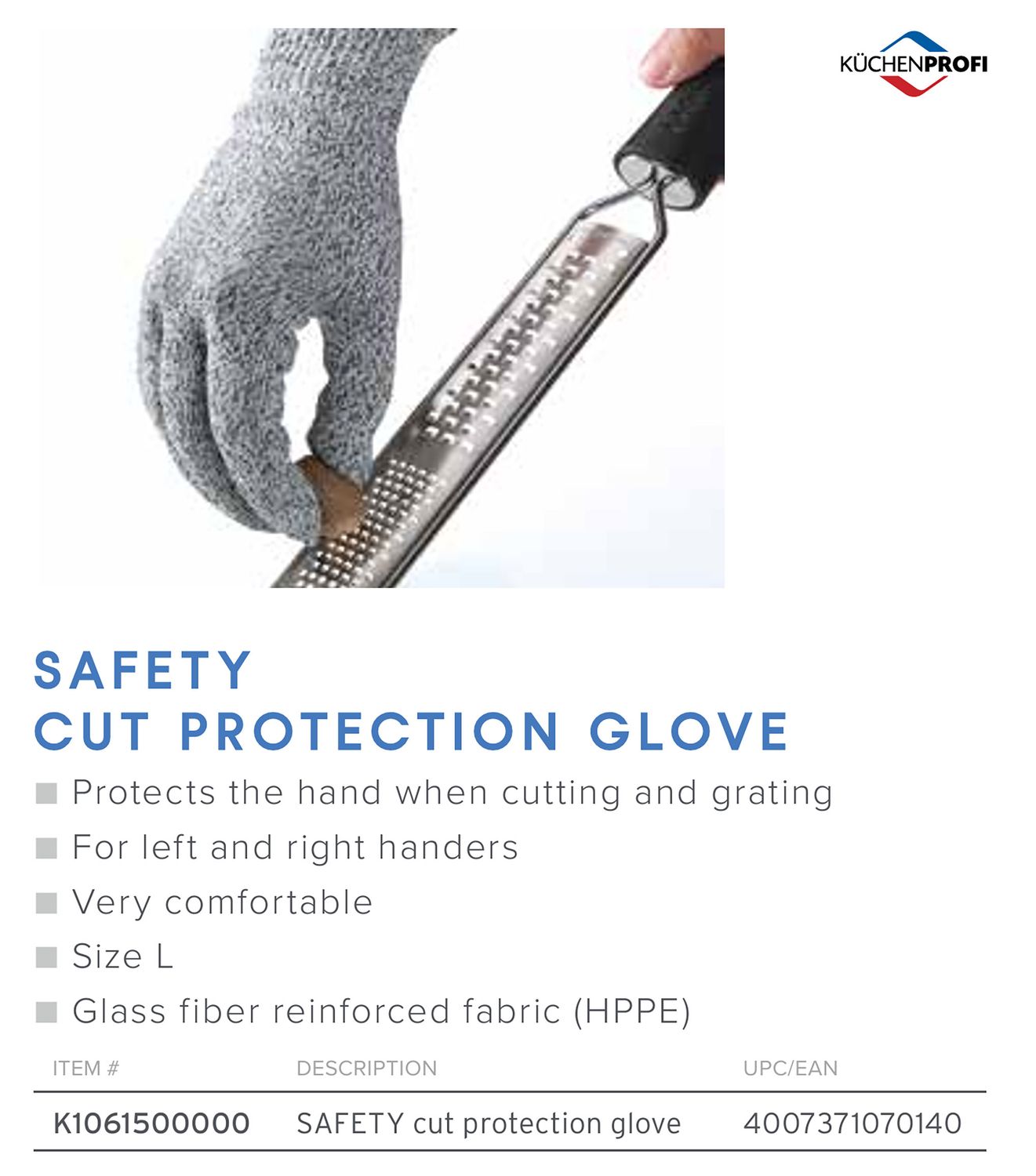 Frieling Safety cut protection glove, MPN: K1061500000, UPC/EAN: 4007371070140