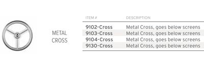 Frieling Metal Cross Under Screen-0130 &amp; 0131, MPN: 9130-CROSS, UPC/EAN: 728547999389