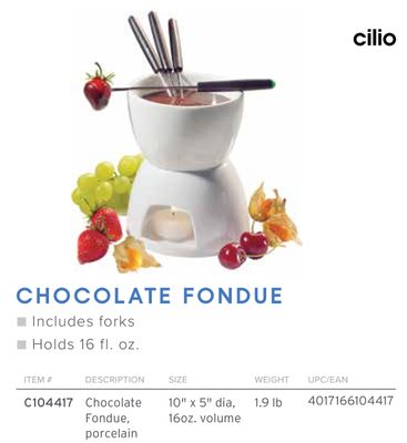 Frieling Chocolate Fondue porcelain 5 Inch Diameter X 10 Inch, MPN: C104417, UPC/EAN: 4017166104417