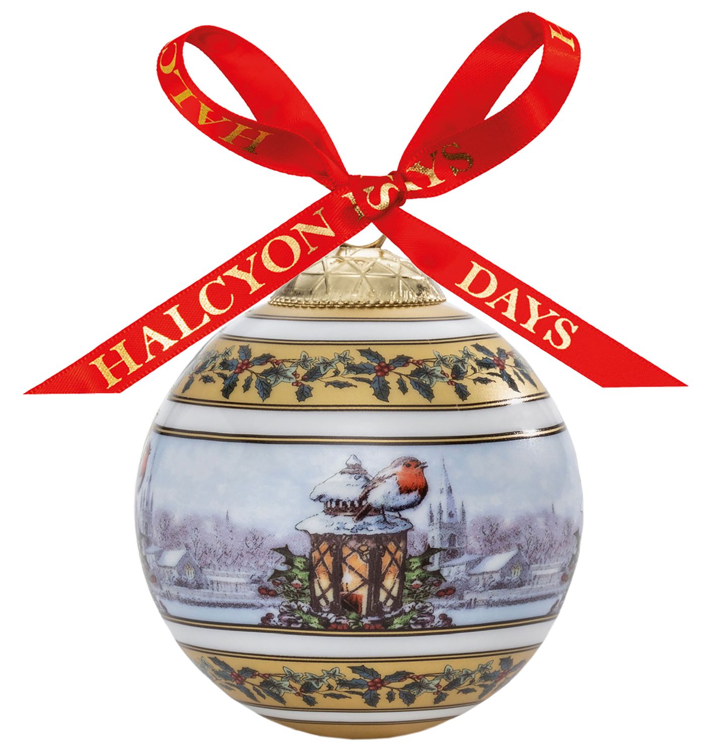 Halcyon Days Christmas Robin Bauble Ornament, MPN: BCCRB01XBN