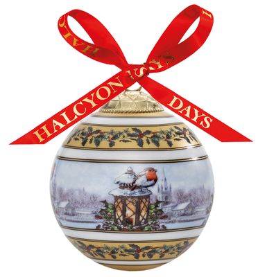 Halcyon Days Christmas Robin Bauble Ornament, MPN: BCCRB01XBN