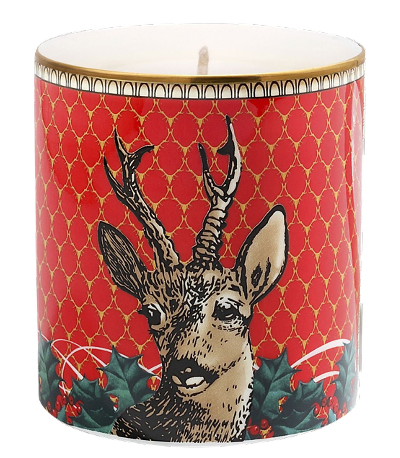 Halcyon Days GC Antler Trellis Stag Red Cinn &amp; Orange Unlidded Candle, MPN: BCGAS06CAG