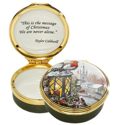 Halcyon Days Christmas Robin Enamel Box, MPN: ENCRB0901G