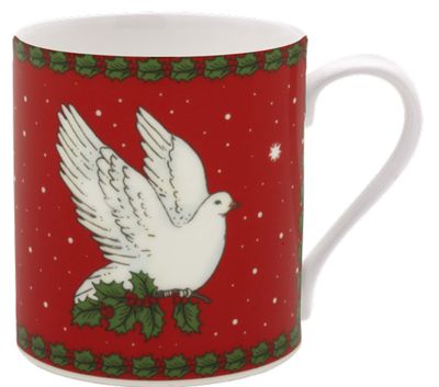 Halcyon Days Dove of Peace Red Non-Gild Mug, MPN: BCDOP06MGN