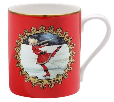 Halcyon Days Christmas Ice Skating Mug, MPN: BCSKA06MGG