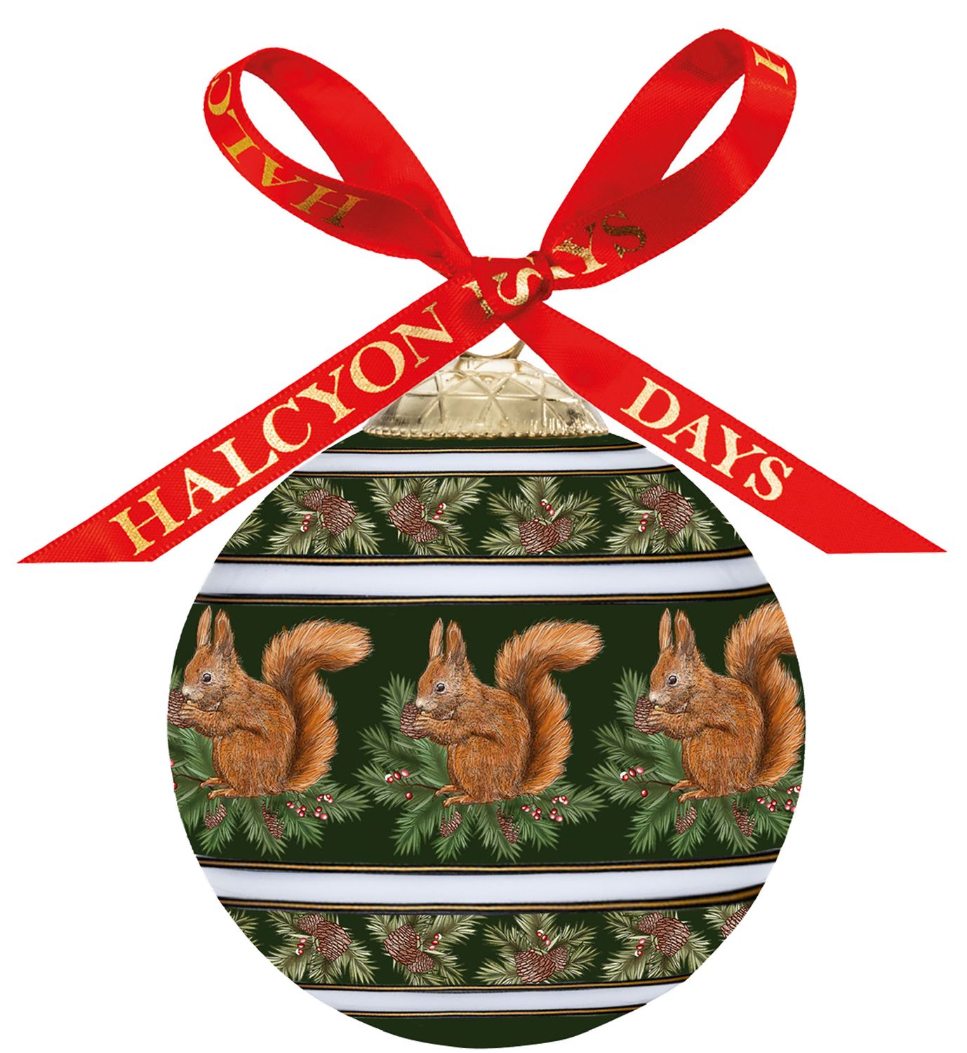 Halcyon Days Woodland Wildlife Squirrel 3 Inch Bauble Ornament, MPN: BCWWS09XBN