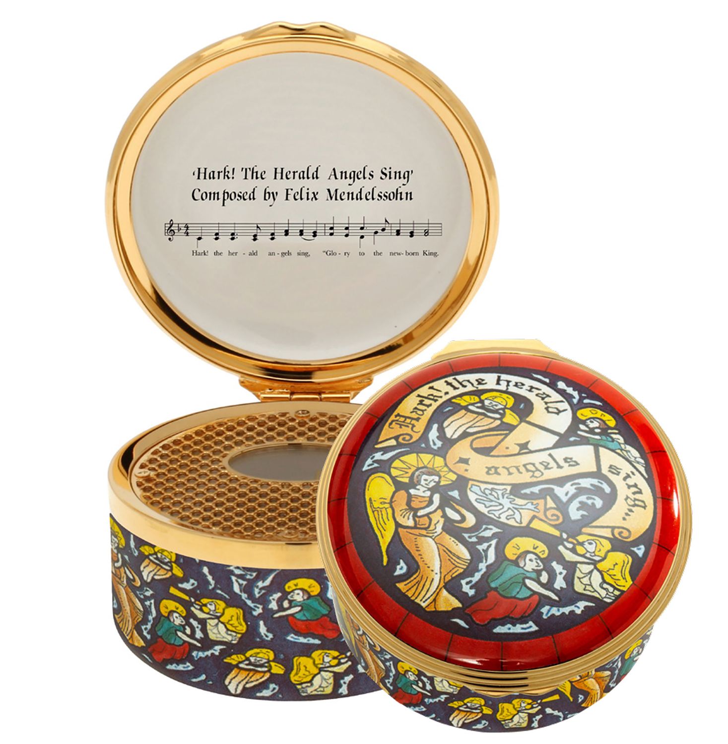 Halcyon Days Hark! The Herald Musical Enamel Box , MPN: ENHTH0133MG