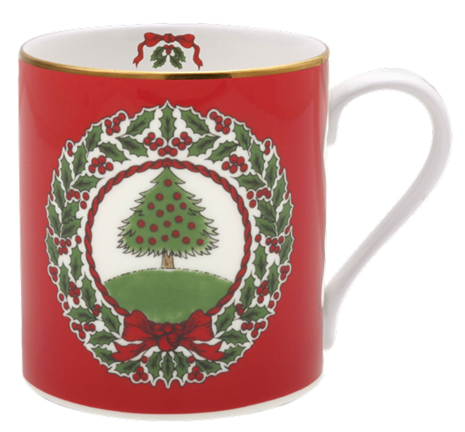 Halcyon Days Vintage Christmas Tree Red Mug, MPN: BCHCT06MGG