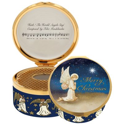 Halcyon Days Hark! The Herald Angel Musical Enamel Box, MPN: ENHHA0133MG