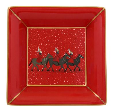 Halcyon Days TR Life Guards in the Snow Red Square Tray, MPN: BCTLS06STG