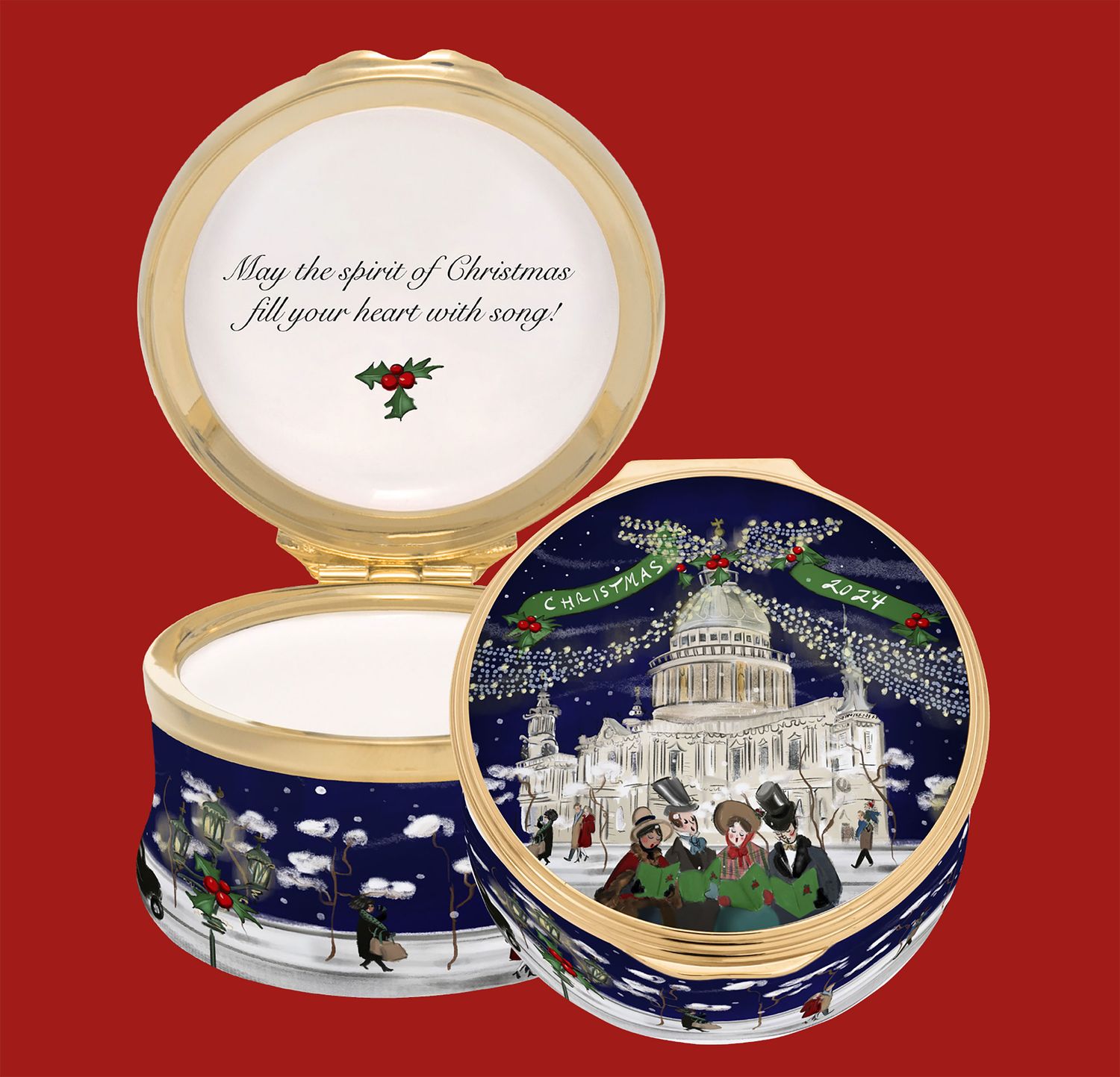 Halcyon Days 2024 Annual TR Christmas Enamel Box, MPN: ENCH240101G