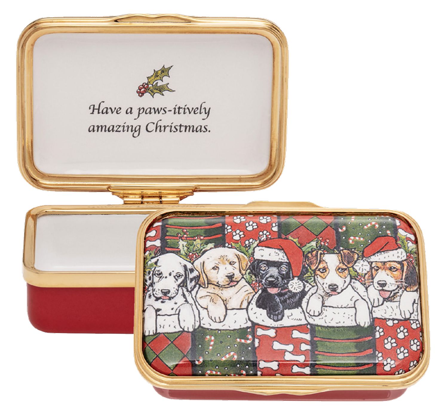Halcyon Days Have a Paws-itively Enamel Box, MPN: ENHAP0623G