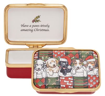 Halcyon Days Have a Paws-itively Enamel Box, MPN: ENHAP0623G