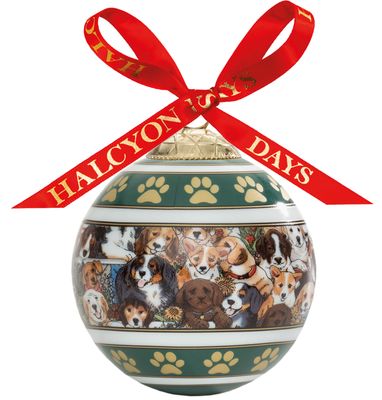 Halcyon Days Dogs leave pawprints on your heart 3 Inch Bauble Ornament, MPN: BCDLP01XBN