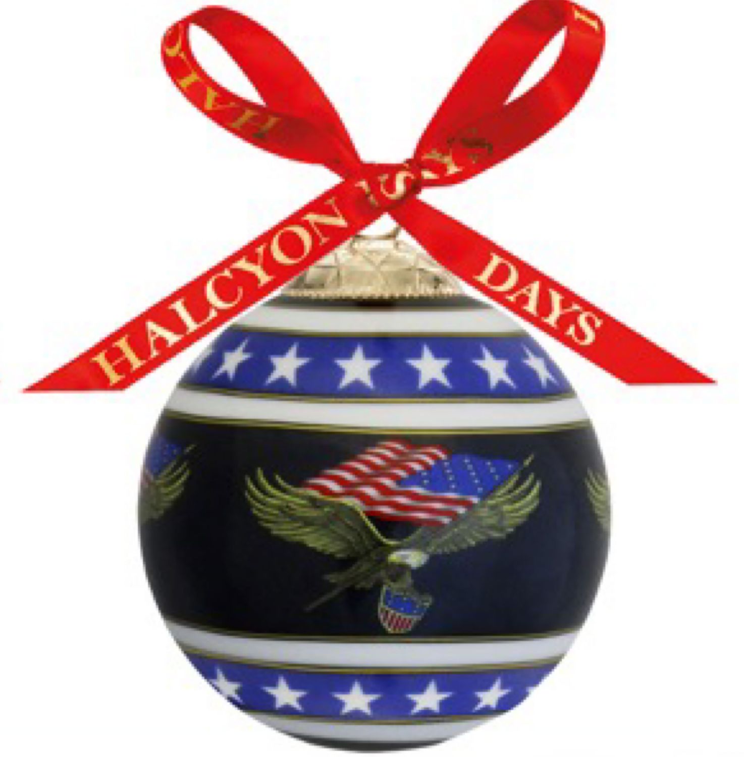 Halcyon Days Star Spangled Banner 3 Inch Bauble Ornament, MPN: BCSSB11XBN
