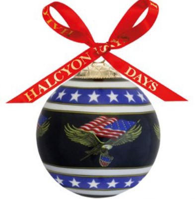 Halcyon Days Star Spangled Banner 3 Inch Bauble Ornament, MPN: BCSSB11XBN