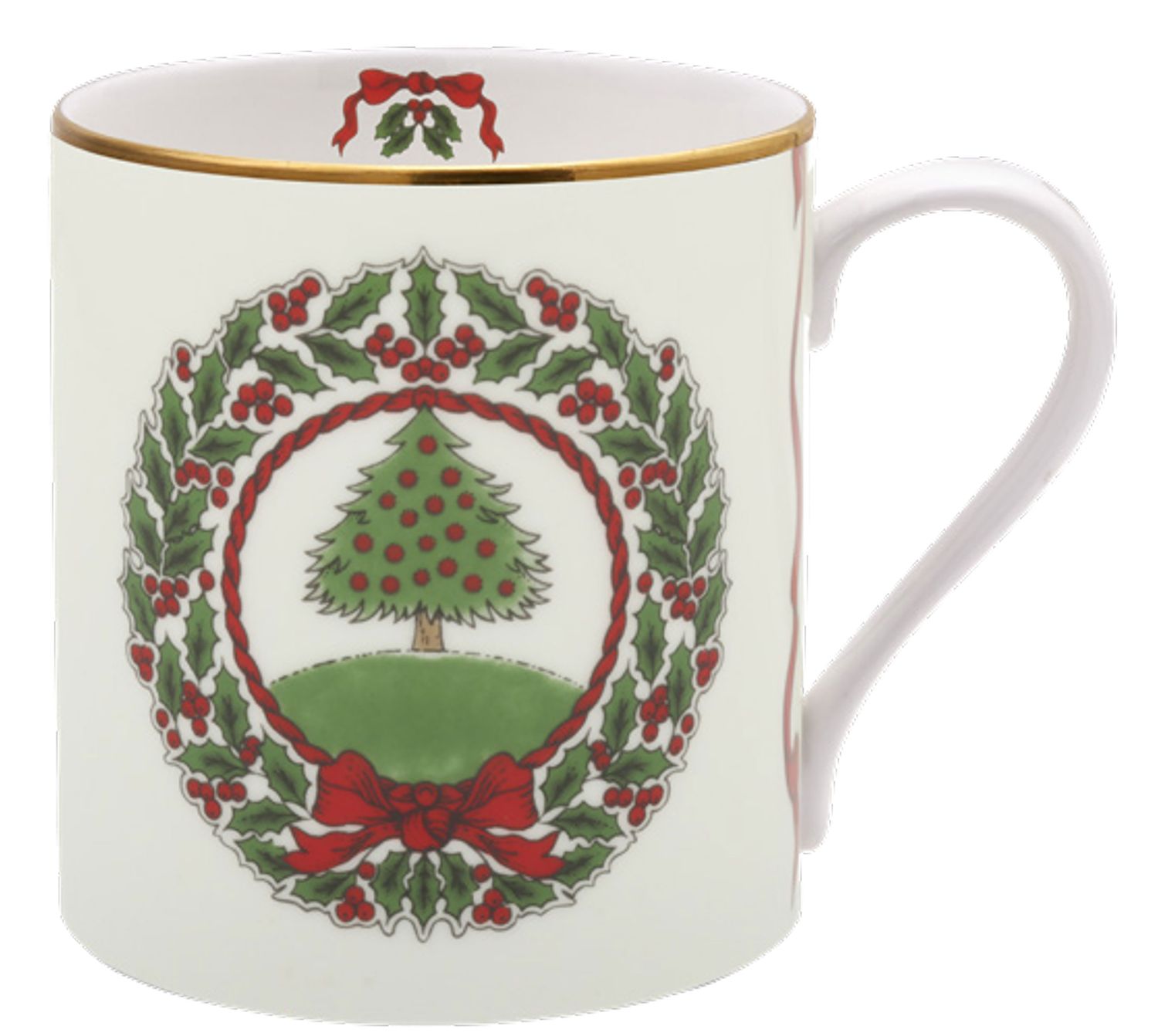 Halcyon Days Vintage Christmas Tree White Mug, MPN: BCHCT03MGG