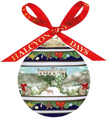 Halcyon Days TR Highgrove at Christmas 3 Inch Bauble Ornament, MPN: BCHAC01XBN