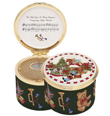 Halcyon Days Christmas Nursery Box We Wish You Musical Enamel Box, MPN: ENCHN0133MG
