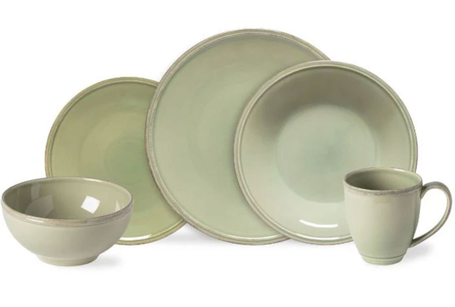 Costa Nova Friso Sage Green Tea Cup 0.26 L 9 Oz., FIC131-SAG, 5606739966676