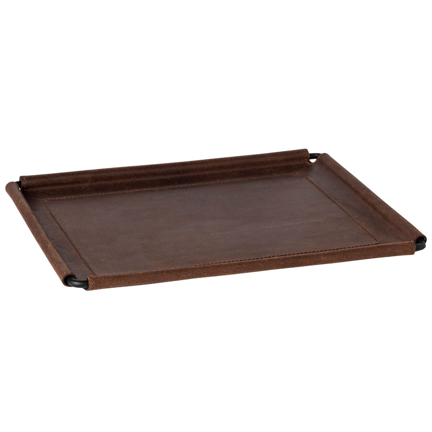 Costa Nova Leather Brown Leather Rectangular Tray Inch, O30204-BRN, 5606739961015