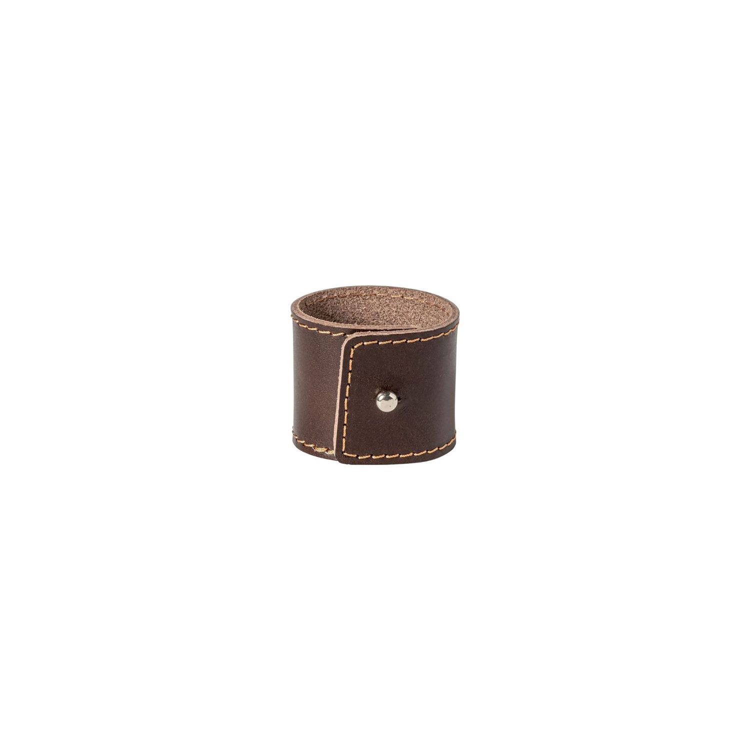 Costa Nova Napkin Ring Brown Set 4 Leather Napkin Rings 1, O30356-BRN, 5606739969400