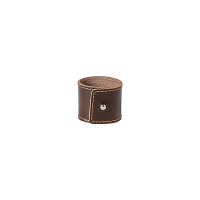 Costa Nova Napkin Ring Brown Set 4 Leather Napkin Rings 1, O30356-BRN, 5606739969400