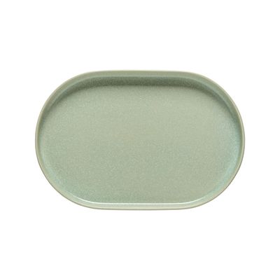 Costa Nova Redonda Bay Leaf Oval Platter 33, RNA331-GRN, 5606739968496