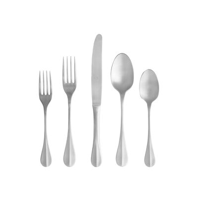 Costa Nova Nau Brushed Flatware 5 Piece Place Setting With Box, C20417-BRS, 5606739950392