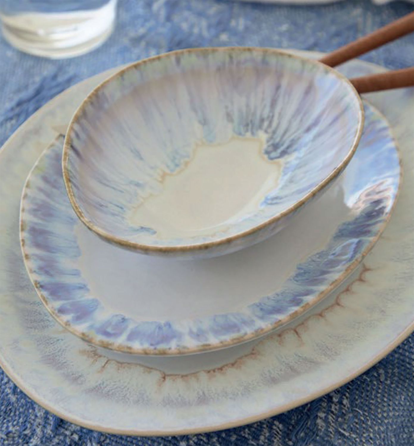 Costa Nova Brisa Ria Blue Oval Plate, GOP201-RIA, 5606739955007