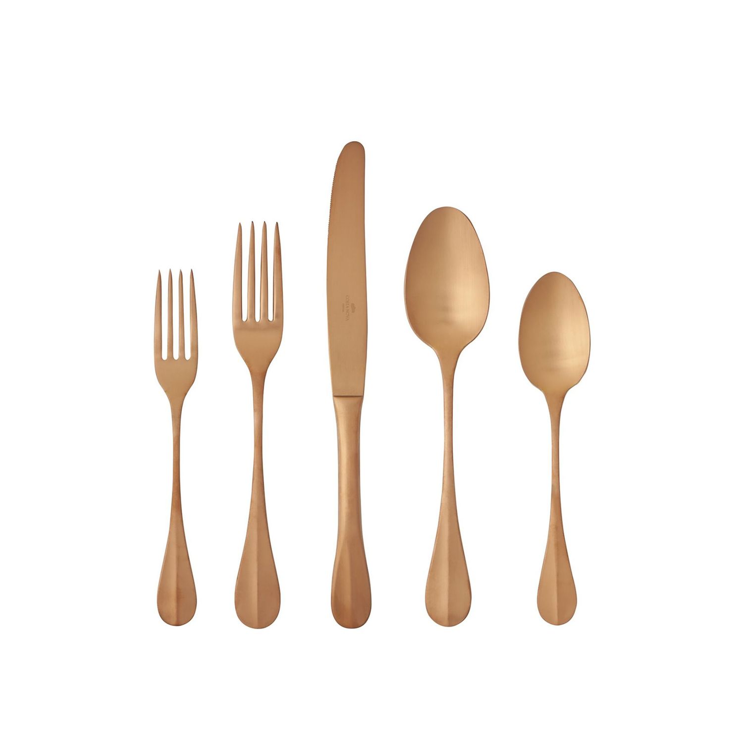 Costa Nova Nau Pvd Copper Flatware 5 Piece Place Setting With Box, C20419-COP, 5606739950415