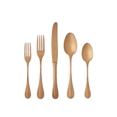 Costa Nova Nau Pvd Copper Flatware 5 Piece Place Setting With Box, C20419-COP, 5606739950415