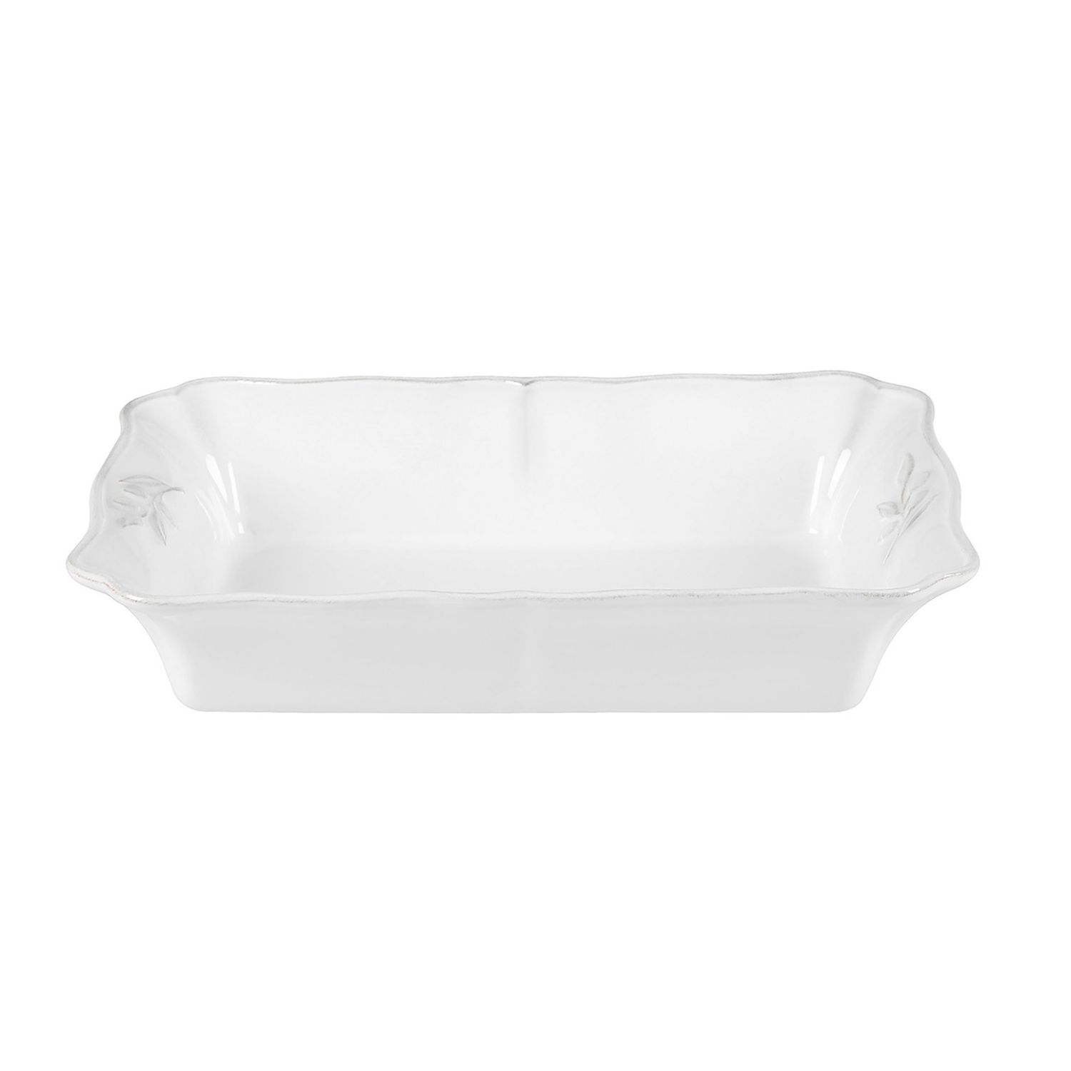 Costa Nova Alentejo White 11.75 Inch Rectangular Baker, JR301-WHT, 5606739911102