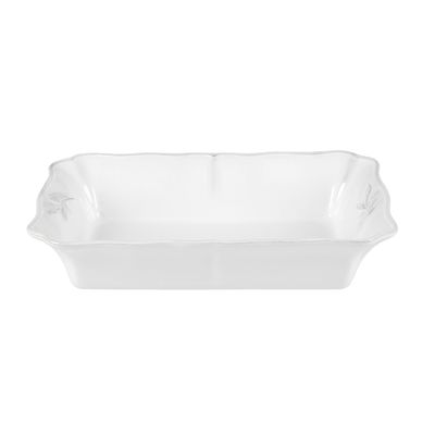 Costa Nova Alentejo White 11.75 Inch Rectangular Baker, JR301-WHT, 5606739911102