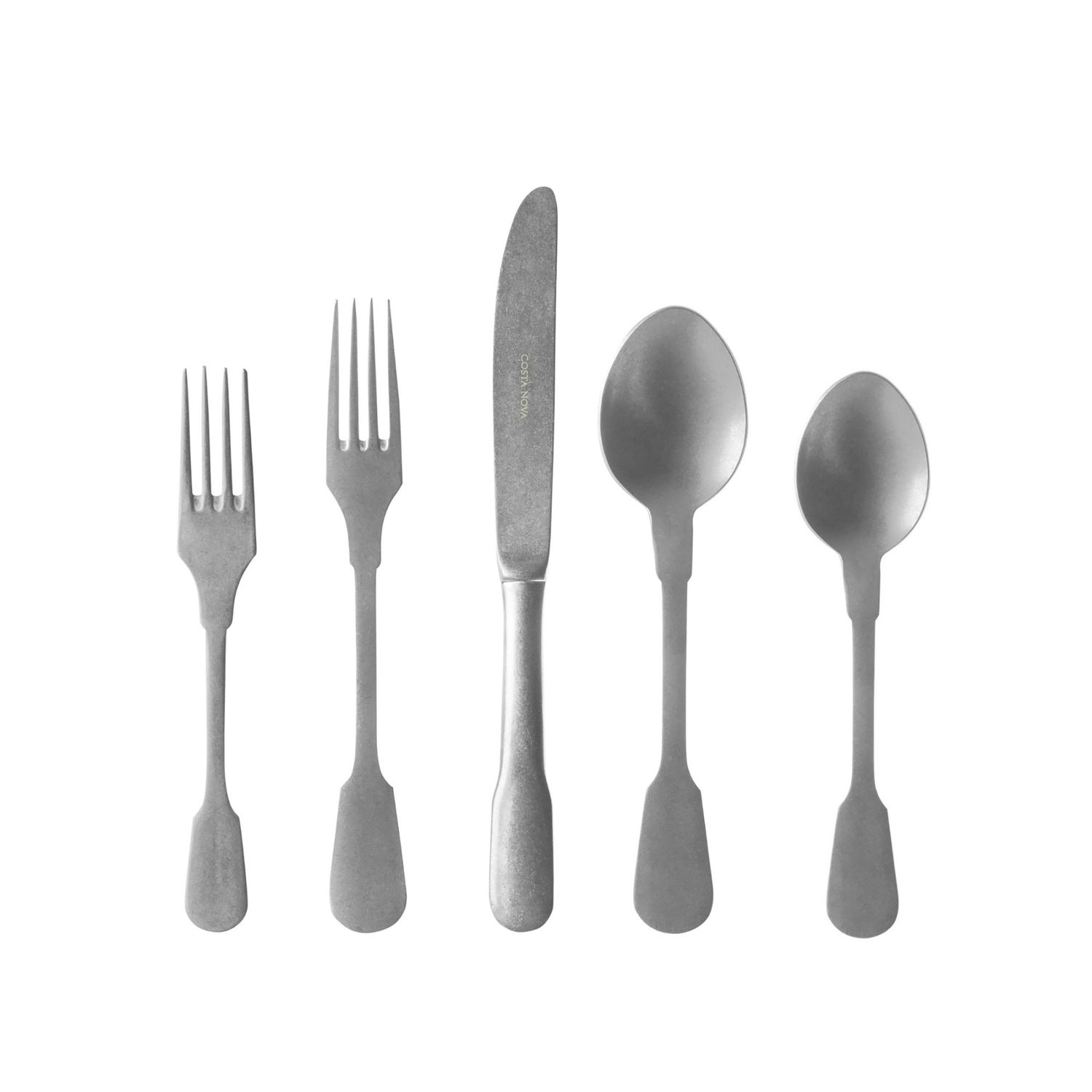 Costa Nova Saga Matte Flatware 5 Piece Place Setting With Box 1, C20267-MAT, 5606739936426