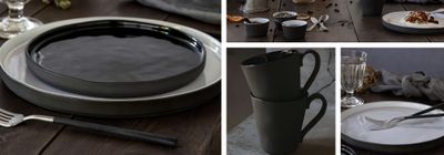 Costa Nova Lagoa Ecogres Black Coffee Saucer 13, 1LOP131-BLK, 560673996570
